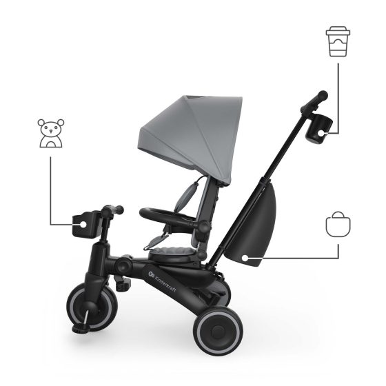 Kinderkraft JAZZ 3 - Folding Tricycle 6 in 1