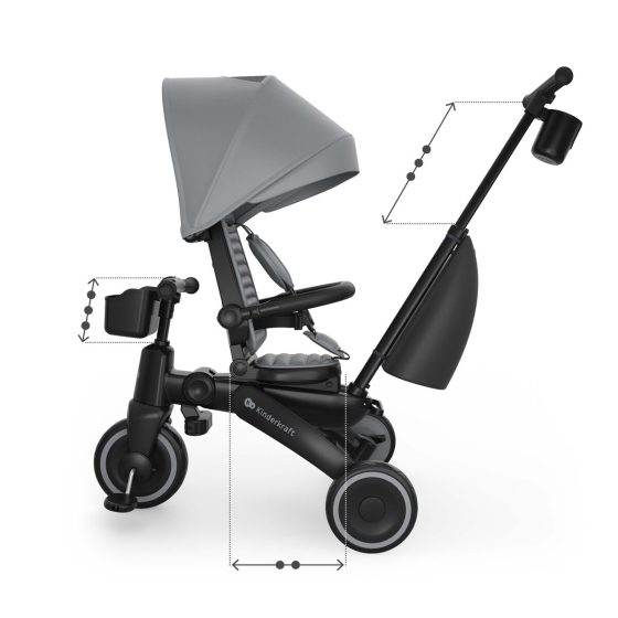 Kinderkraft JAZZ 3 - Folding Tricycle 6 in 1