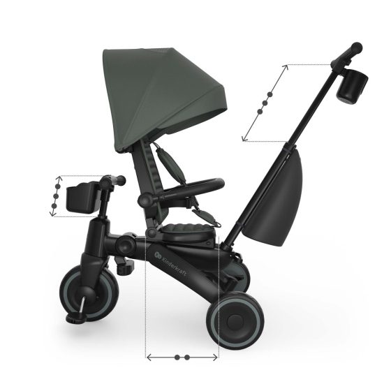 Kinderkraft JAZZ 3 - Folding Tricycle 6 in 1