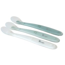 Bo Jungle - Lot de 3 cuillères bébé en silicone Bo Jungle