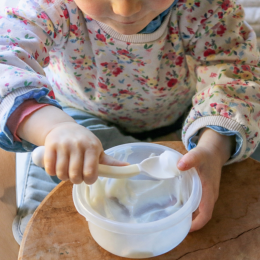 Bo Jungle - Couverts pour bébé : cuillère et fourchette orientables Bo Jungle