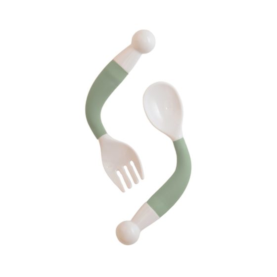 Bo Jungle - Baby Cutlery: Adjustable Spoon and Fork