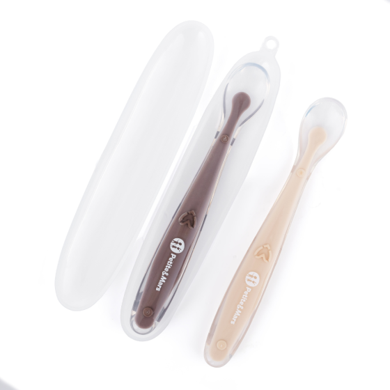 Petite&Mars - Take&Match - Lot de 2 cuillères en silicone 6+ Petite & Mars