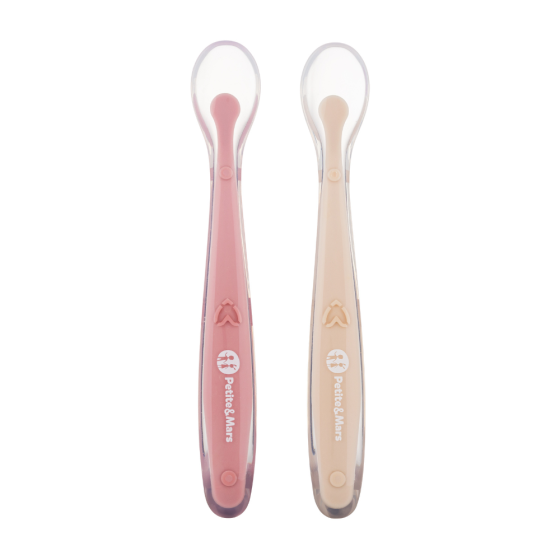 Petite&Mars - Take&Match - Lot de 2 cuillères en silicone 6+ Petite & Mars
