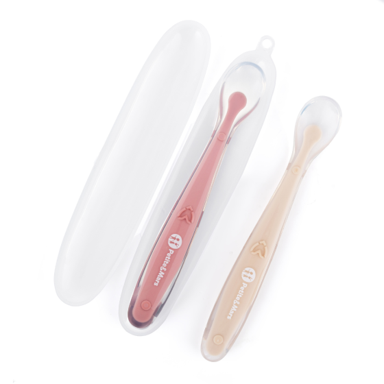 Petite&Mars - Take&Match - Lot de 2 cuillères en silicone 6+ Petite & Mars
