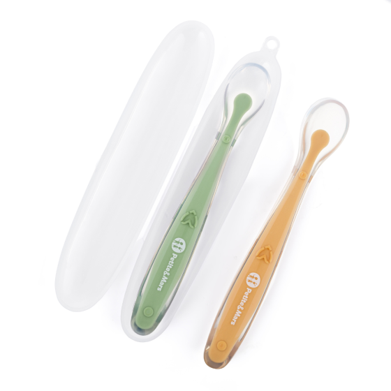 Petite&Mars - Take&Match - Lot de 2 cuillères en silicone 6+ Petite & Mars