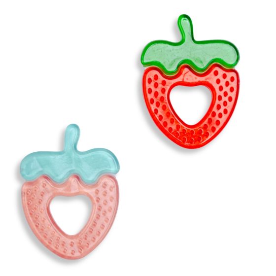 Bo Jungle - Anneaux de Dentition rafraîchissants en forme de Fraise - Lot de 2 Bo Jungle