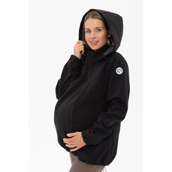 Fun2BeMum ENIGMA Veste de Grossesse et de Portage en Softshell Fun2bemum
