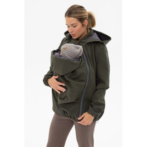 Fun2BeMum ENIGMA Veste de Grossesse et de Portage en Softshell Fun2bemum