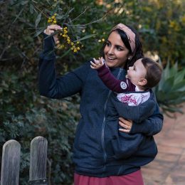 Fun2BeMum - Pola - Sweat in1 back and front babywearing sweatshirt with maternity insert - Graphite