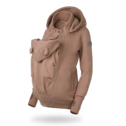 Fun2BeMum - Pola - Sweat in1 back and front babywearing sweatshirt with maternity insert - LATTE