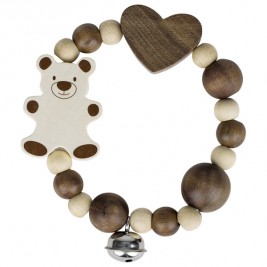 Rattle elastic bear natural