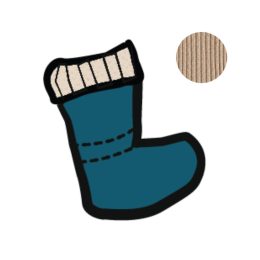 Manymonths Chaussons de portage d'hiver imperméables en laine et softshell MAM*tec - Toasted Coconut / Mykonos Blue - Laine beige clair / SoftShell bleu