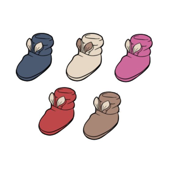 ManyMonths Bunny Booties – Chaussons de portage en laine mérinos à oreilles de lapin Mam