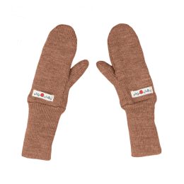 Manymonths Moufles pour bébé en laine mérinos - Callisto Moon (beige foncé)
