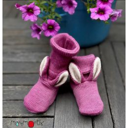 ManyMonths Bunny Booties – Chaussons de portage en laine mérinos à oreilles de lapin Mam