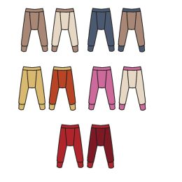 ManyMonths Longies - Legging réversible en laine mérinos - Golden Star/Rich Amber  (jaune + orange)