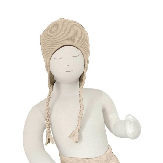 Natural Woollies ManyMonths - Baby Earflap Beanie - merino wool - Original