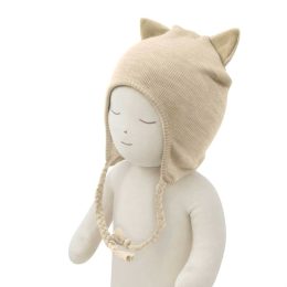 ManyMonths Natural Woollies ManyMonths Natural Woollies Kitty (Earflap) Beanie UNiQUE - Toasted Coconut