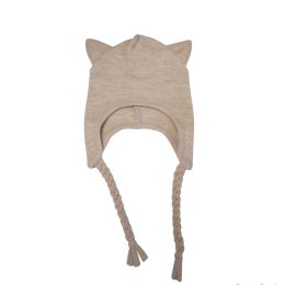 ManyMonths Natural Woollies ManyMonths Natural Woollies Kitty (Earflap) Beanie UNiQUE - Toasted Coconut