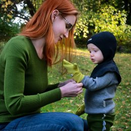 ManyMonths Natural Woollies Elephant Hood MAM - Foggy Black