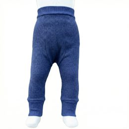 ManyMonths Longies - Legging réversible en laine mérinos - Moondust Blue/Callisto Moon  (bleu + beige foncé)