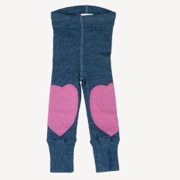 ManyMonths Longies Legging en laine avec patchs genoux - Moondust Blue (bleu)