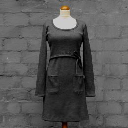 MaM Natural Woollies MotherHood Tunic - Tunique en laine femme - Foggy Black (presque noir)