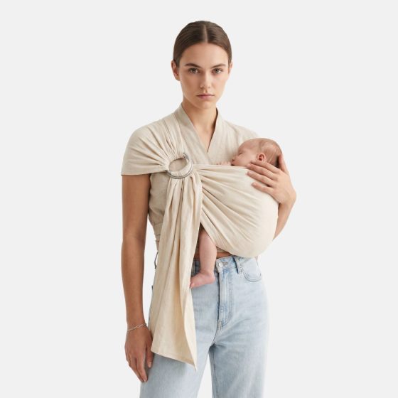Naturioù Simply Sling Écru - écharpe de portage sans noeud
