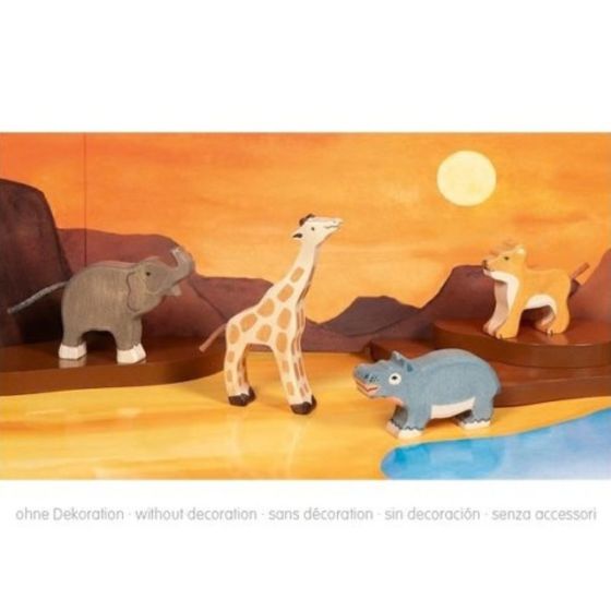 Coffret Animaux sauvages - Lot de 4 figurines en bois Holztiger Holztiger