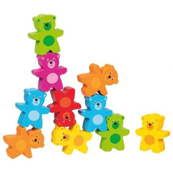 Jeu d'adresse La Bande de oursons colorés - Jouet en bois Goki Goki jeux en bois