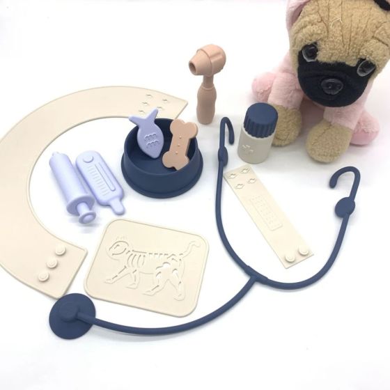 Petikids Kit de vétérinaire en silicone - Jeu d'imitation