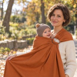 Naturioù Simply Sling Caramel - écharpe de portage sans noeud