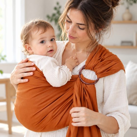 Naturioù Simply Sling Caramel - écharpe de portage sans noeud