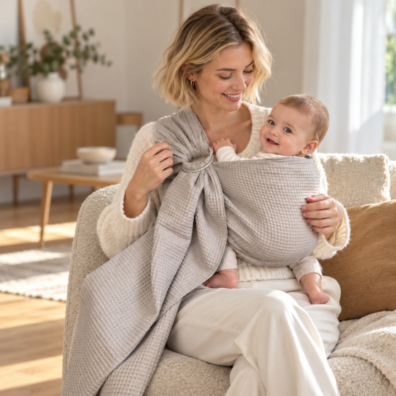 Naturiou Waffle Ring Sling Light Grey
