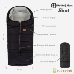 Petite&Mars Jibot - Chancelière universelle pour poussette 3 en1 Petite & Mars