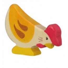 Poule en bois Holztiger