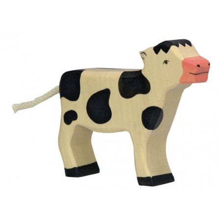 Vache  debout  noire Holztiger