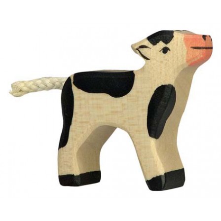 Vache  debout  noire Holztiger