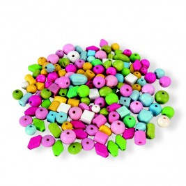 Fancy beads pastel wood