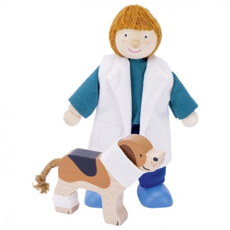 Doll flexible wood Goki - Veterinary