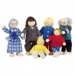 Famille de la ville, poupées articulées Goki