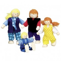 Famille moderne, poupées articulées Goki