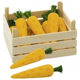 Crates of carrots, wood Goki