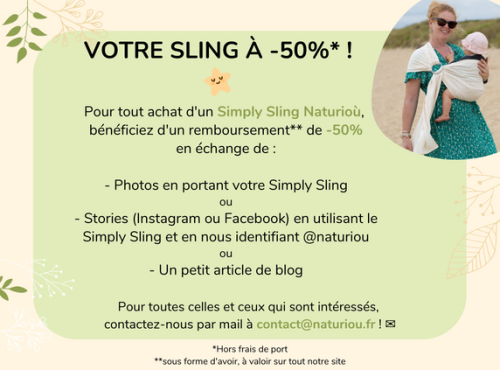 Offre spéciale sur le Simply Sling Naturioù !