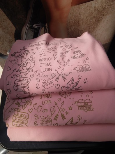 Echarpe je porte mon bébé basic rose