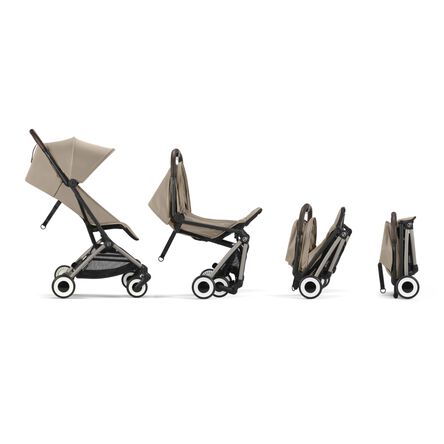 liage et dépliage d'une seule main de la poussette Orfeo de Cybex