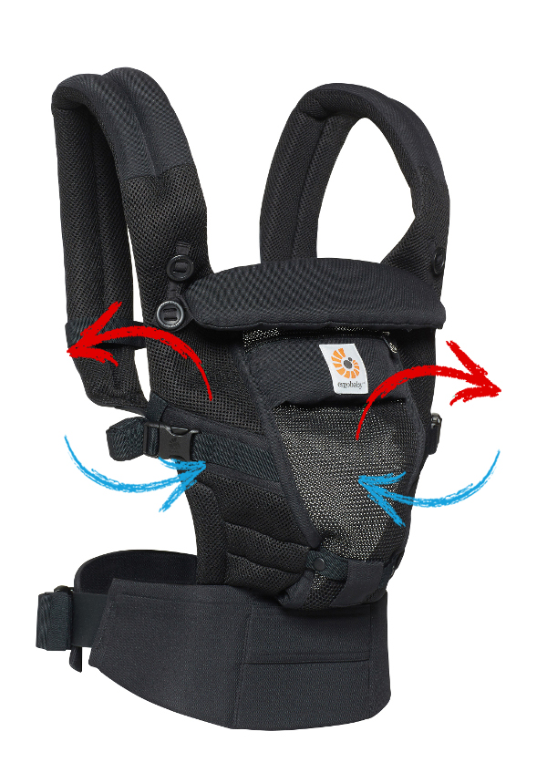 Adapt cool air mesh bleu profond Porte-bébé physiologique Ergobaby