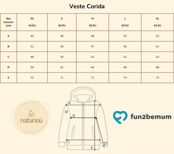 Fun2BeMum Corida - Veste de maternité et de portage réversible