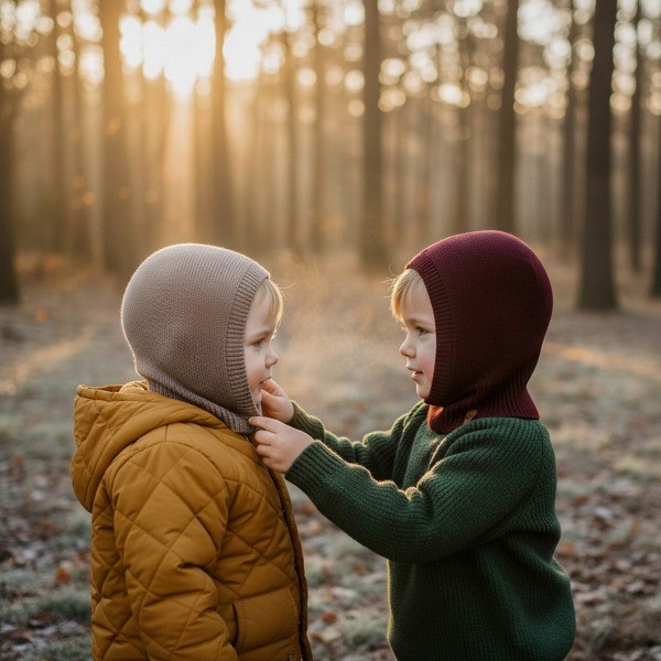 Fun2BeMum Cagoule enfant 1-3 ans en laine mérinos